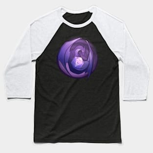 Purple Dragon Dice Baseball T-Shirt